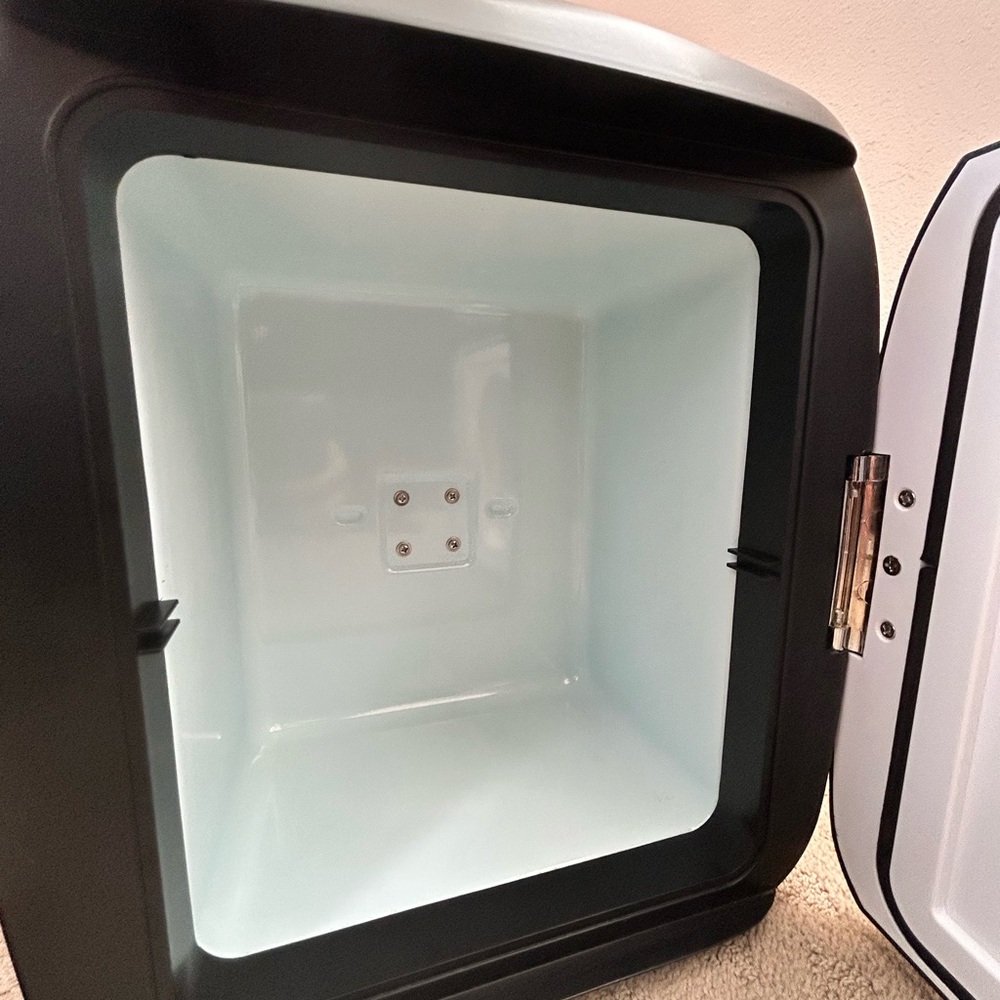 Black and White Mini Fridge